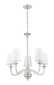 Katerina 5 Light 24" Chandelier in Brushed Nickel