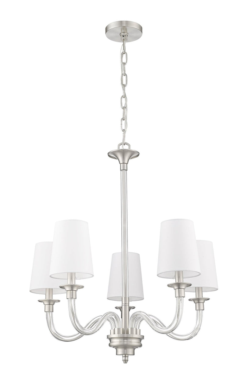 Katerina 5 Light 24" Chandelier in Brushed Nickel