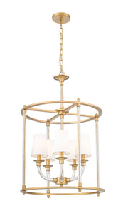 Katerina 5 Light 20" Pendant in Rubbed Brass