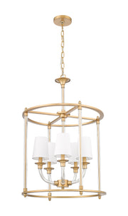 Katerina 5 Light 20" Pendant in Rubbed Brass
