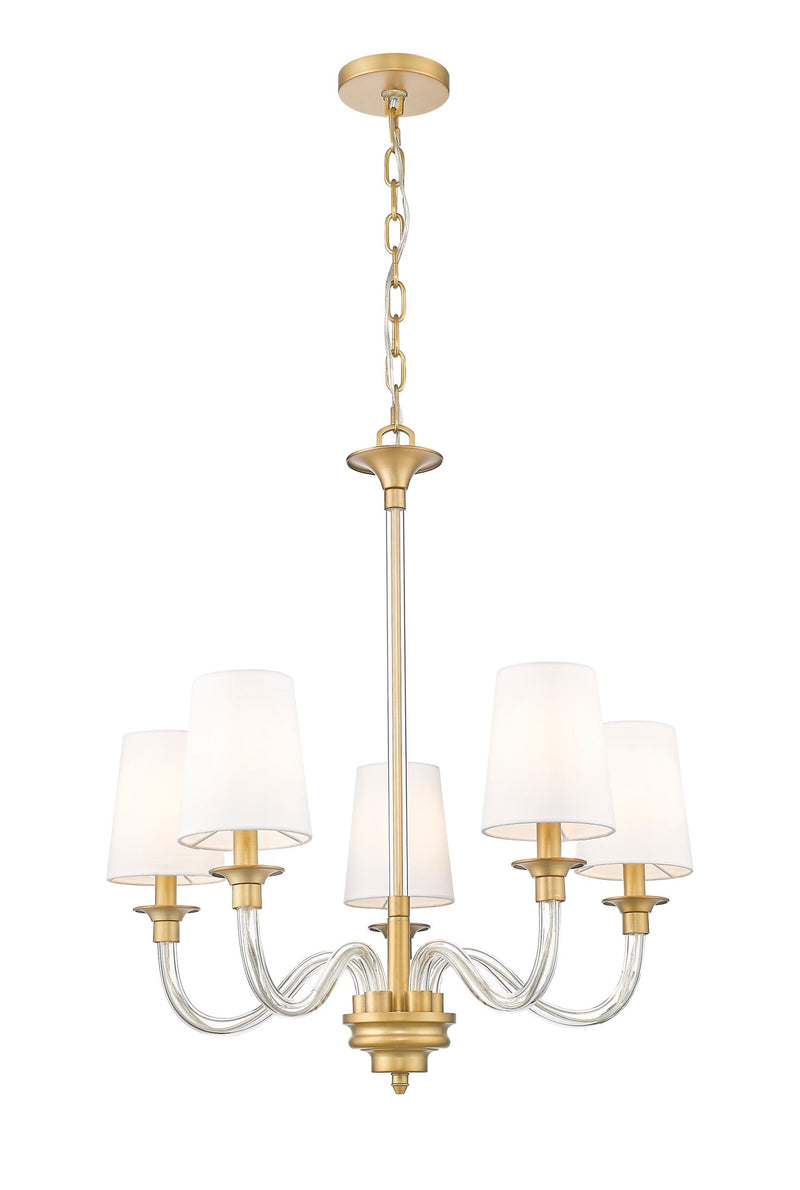 Katerina 5 Light 24" Chandelier in Rubbed Brass