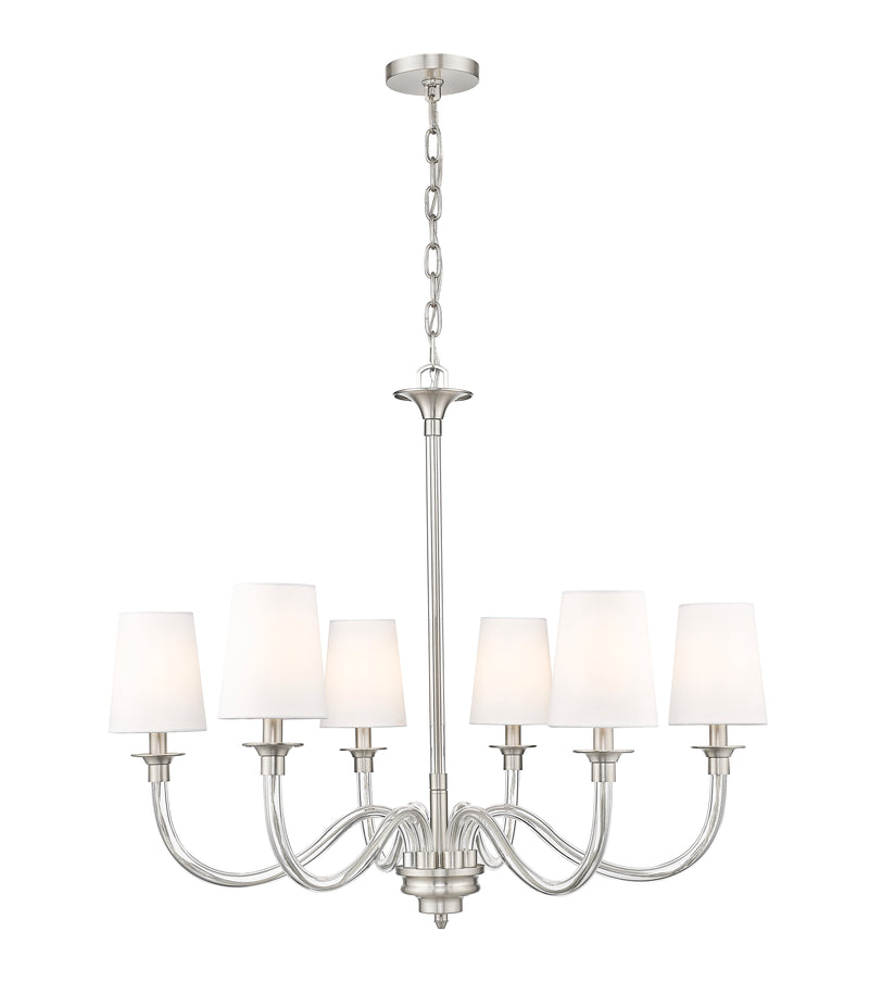 Katerina 6 Light 32" Chandelier in Brushed Nickel