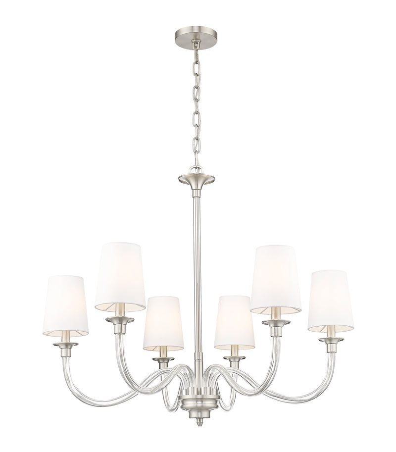 Katerina 6 Light 32" Chandelier in Brushed Nickel