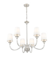 Katerina 6 Light 32" Chandelier in Brushed Nickel