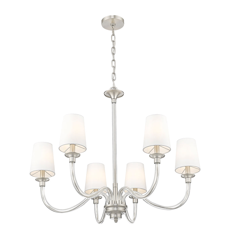Katerina 6 Light 32" Chandelier in Brushed Nickel