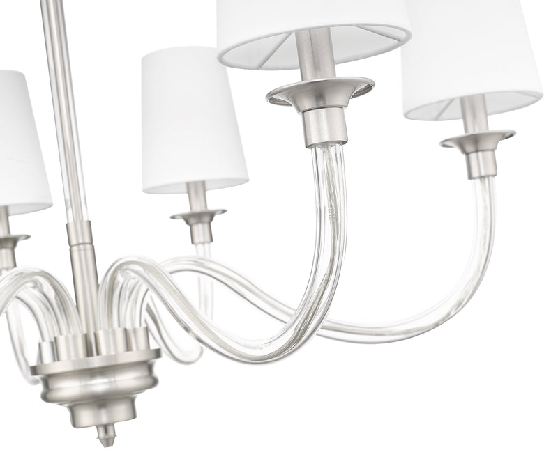 Katerina 6 Light 32" Chandelier in Brushed Nickel