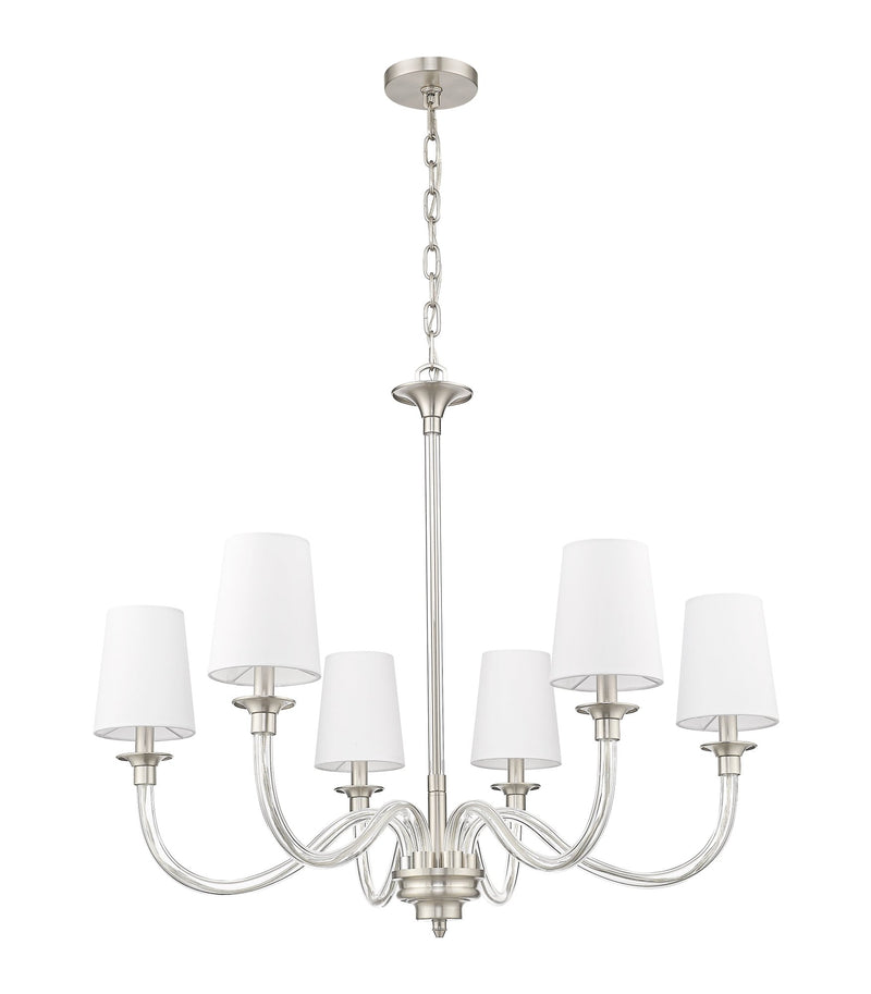 Katerina 6 Light 32" Chandelier in Brushed Nickel