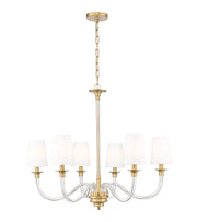 Katerina 6 Light 32" Chandelier in Rubbed Brass