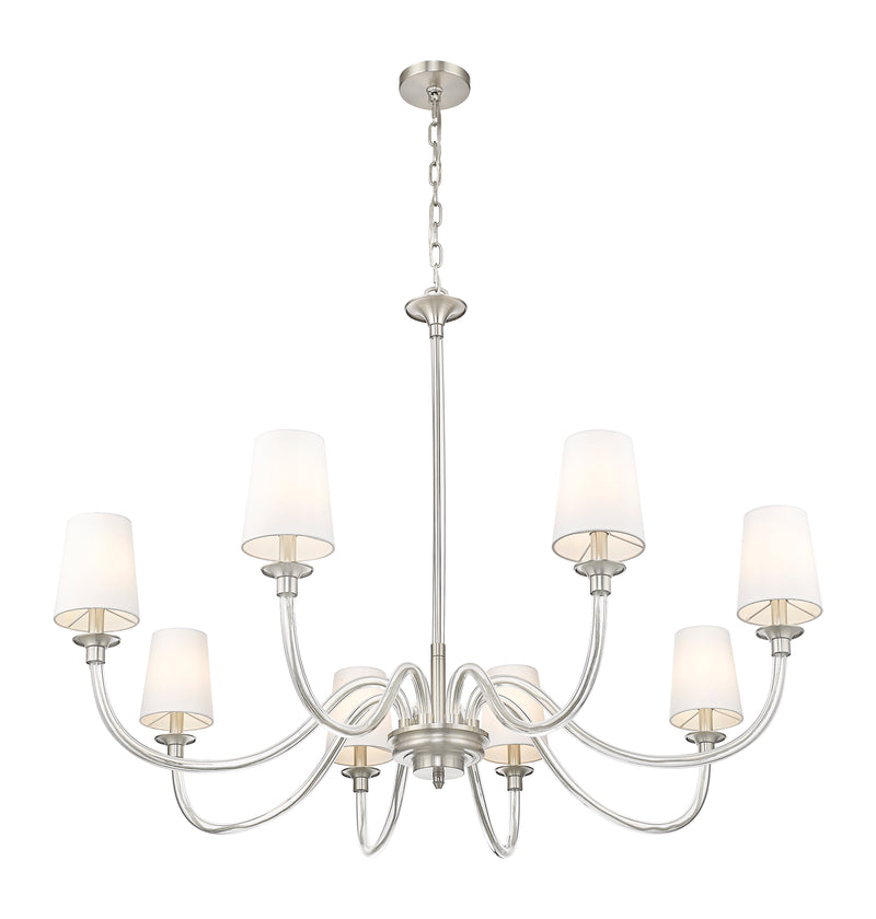 Katerina 8 Light 46" Chandelier in Brushed Nickel