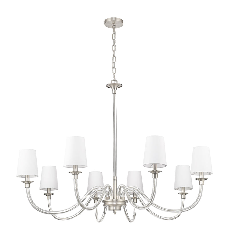 Katerina 8 Light 46" Chandelier in Brushed Nickel