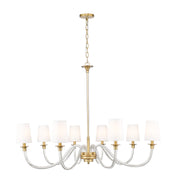 Katerina 8 Light 46" Chandelier in Rubbed Brass