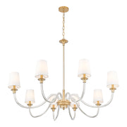 Katerina 8 Light 46" Chandelier in Rubbed Brass