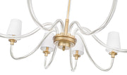 Katerina 8 Light 46" Chandelier in Rubbed Brass