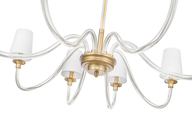 Katerina 8 Light 46" Chandelier in Rubbed Brass