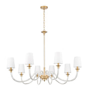 Katerina 8 Light 46" Chandelier in Rubbed Brass