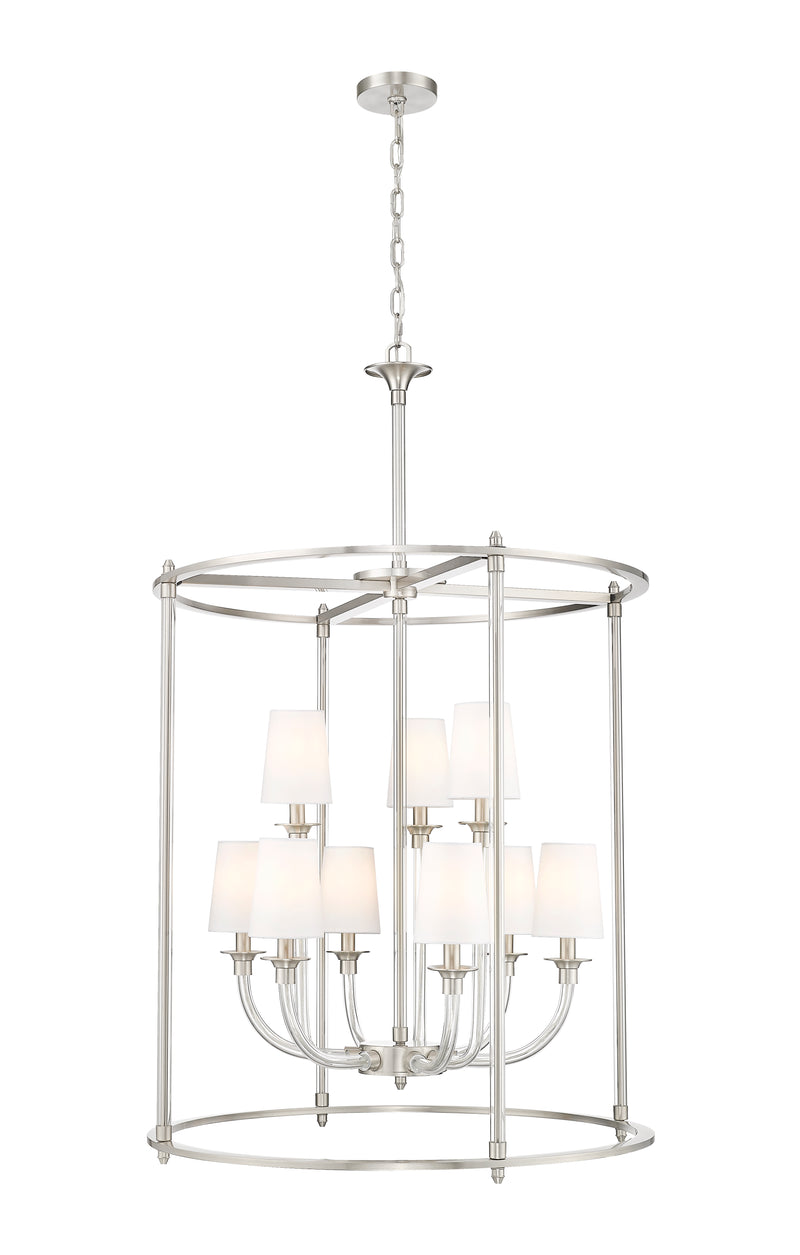 Katerina 9 Light 28" Pendant in Brushed Nickel