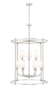 Katerina 9 Light 28" Pendant in Brushed Nickel