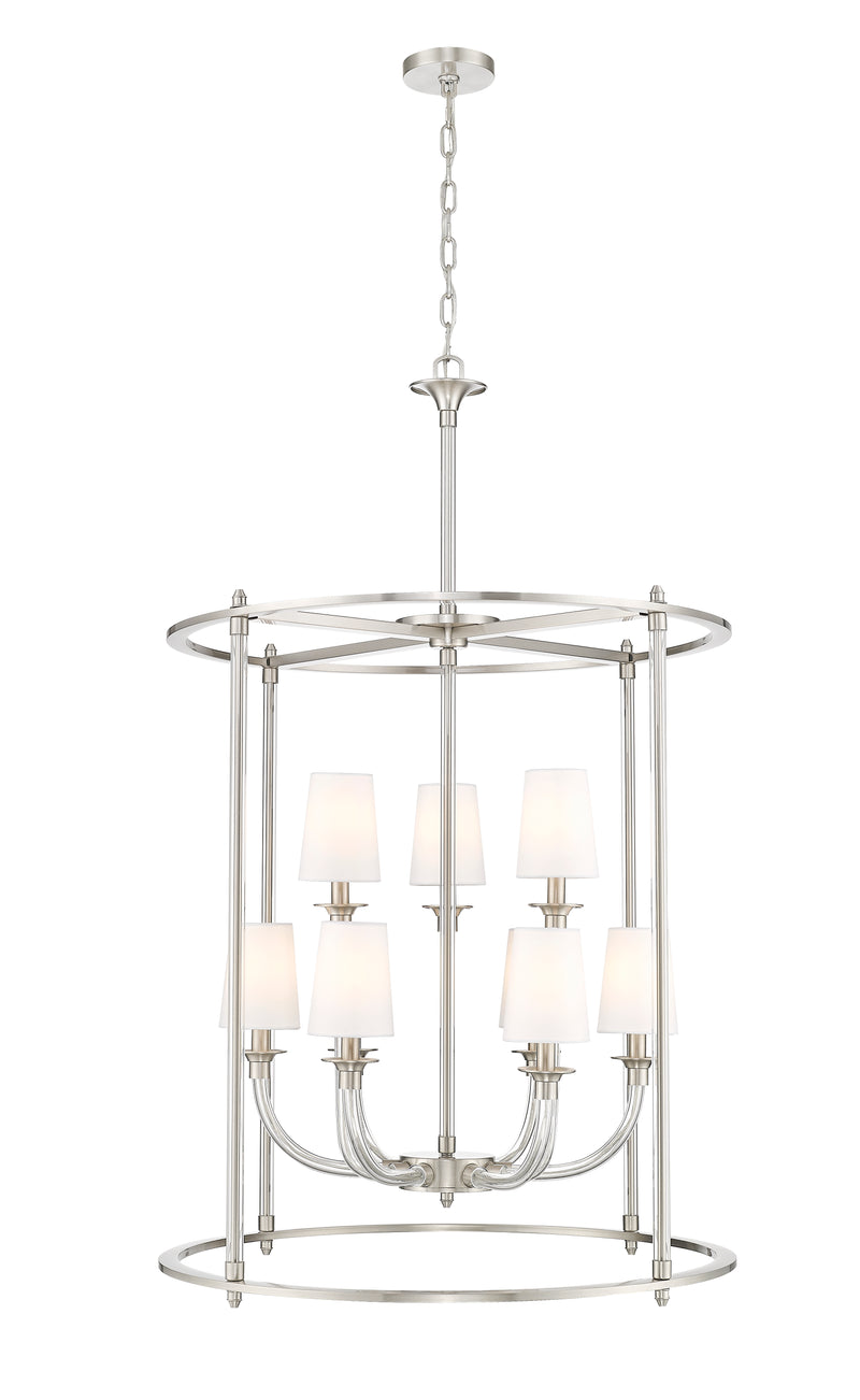 Katerina 9 Light 28" Pendant in Brushed Nickel
