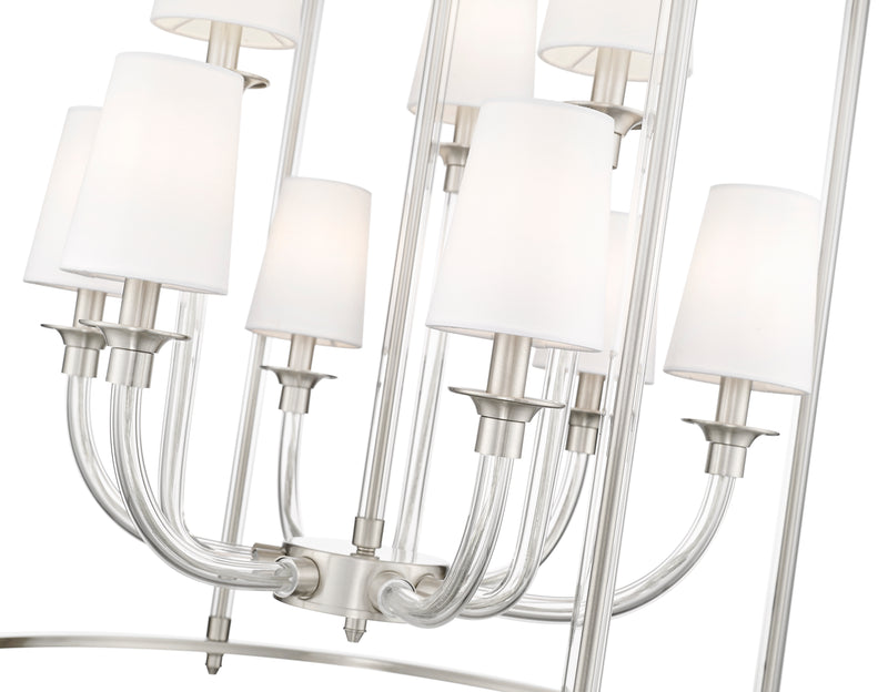 Katerina 9 Light 28" Pendant in Brushed Nickel