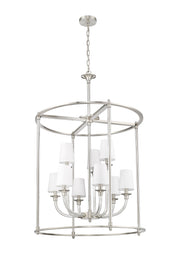 Katerina 9 Light 28" Pendant in Brushed Nickel