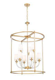 Katerina 9 Light 28" Pendant in Rubbed Brass