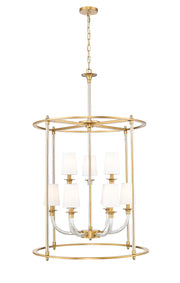 Katerina 9 Light 28" Pendant in Rubbed Brass