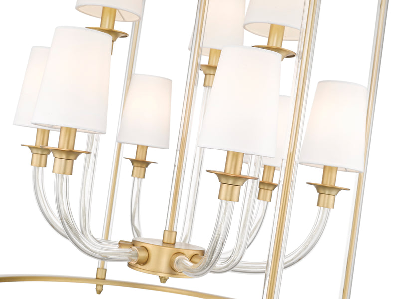 Katerina 9 Light 28" Pendant in Rubbed Brass
