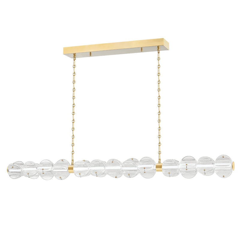 Lindley Linear Pendant in Aged Brass