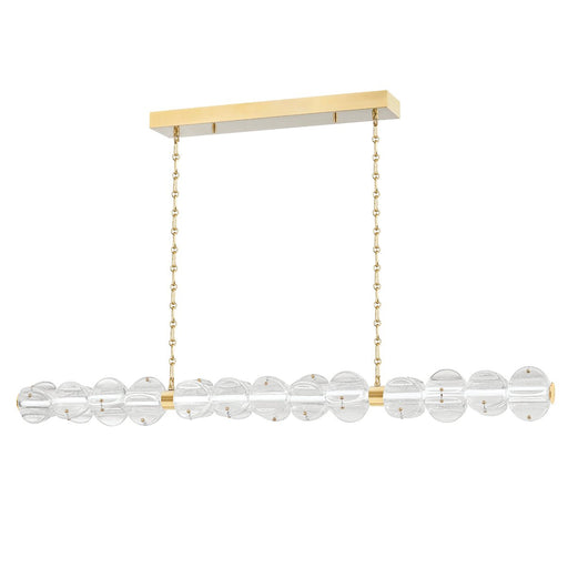 Lindley Linear Pendant in Aged Brass