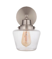 Essex 1 Light 9" Wall Sconce in Brushed Polished Nickel