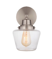 Essex 1 Light 9" Wall Sconce in Brushed Polished Nickel