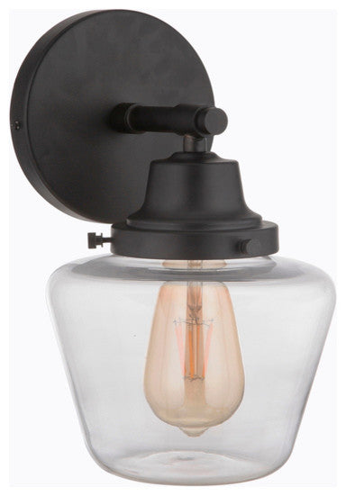 Essex 1 Light 9" Wall Sconce in Flat Black