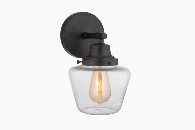 Essex 1 Light 9" Wall Sconce in Flat Black