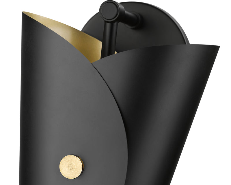 Salone 1 Light 7" Wall Sconce in Matte Black