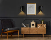 Salone 1 Light 7" Wall Sconce in Matte Black in a room setting