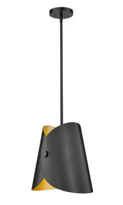 Salone 1 Light 10" Pendant in Matte Black