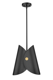 Salone 1 Light 10" Pendant in Matte Black