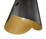 Salone 1 Light 10" Pendant in Matte Black