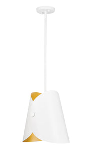 Salone 1 Light 10" Pendant in Matte White