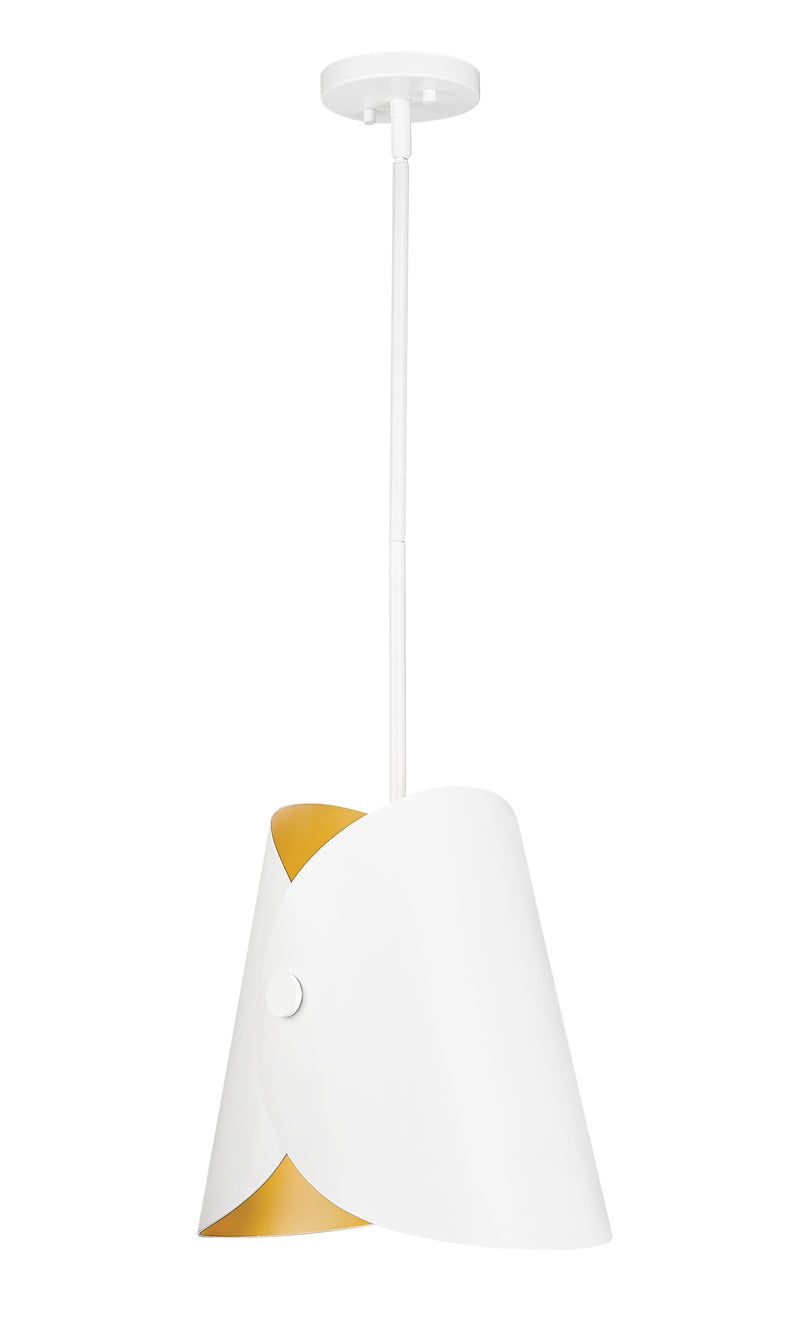 Salone 1 Light 10" Pendant in Matte White