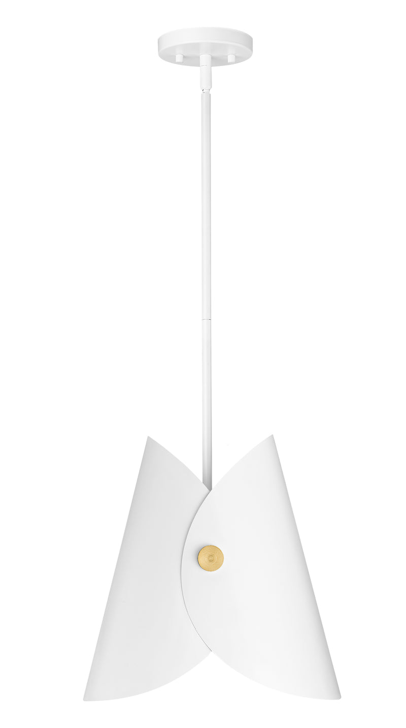 Salone 1 Light 10" Pendant in Matte White