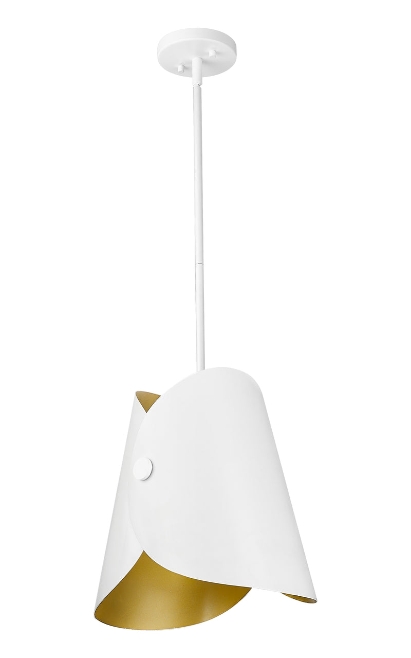 Salone 1 Light 10" Pendant in Matte White