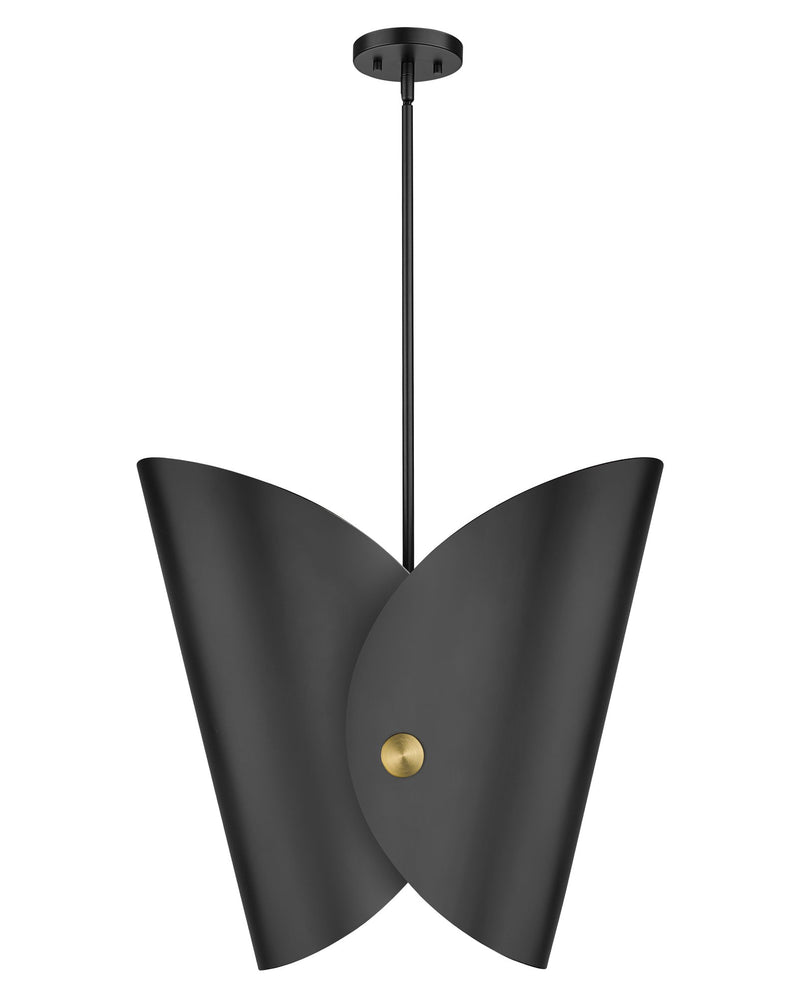 Salone 1 Light 14.25" Pendant in Matte Black