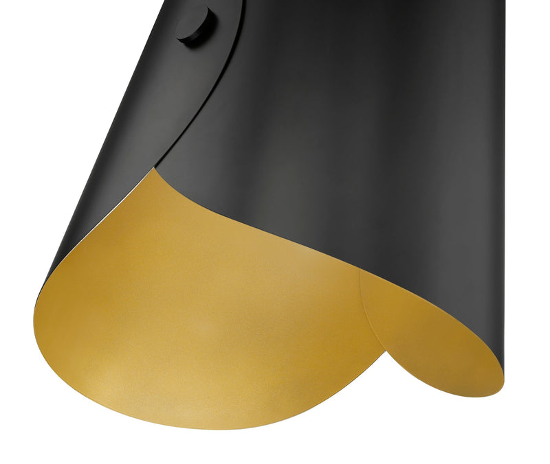 Salone 1 Light 14.25" Pendant in Matte Black