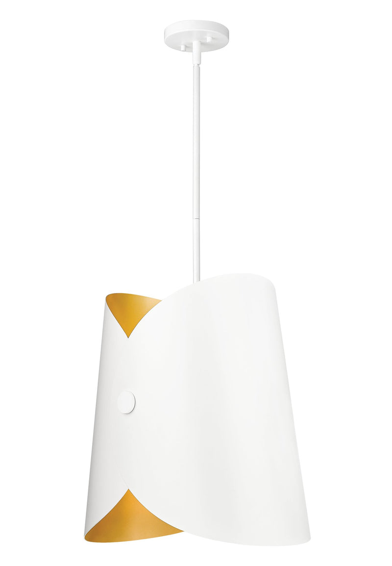 Salone 1 Light 14.25" Pendant in Matte White