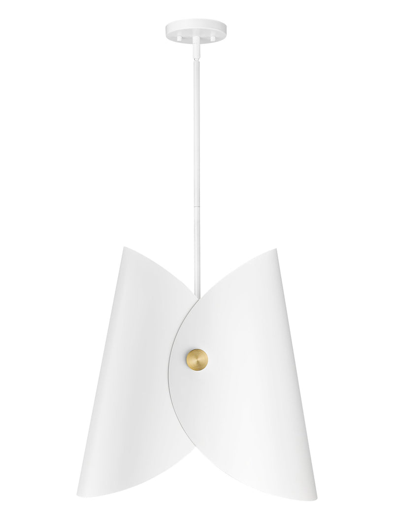 Salone 1 Light 14.25" Pendant in Matte White