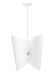 Salone 1 Light 14.25" Pendant in Matte White