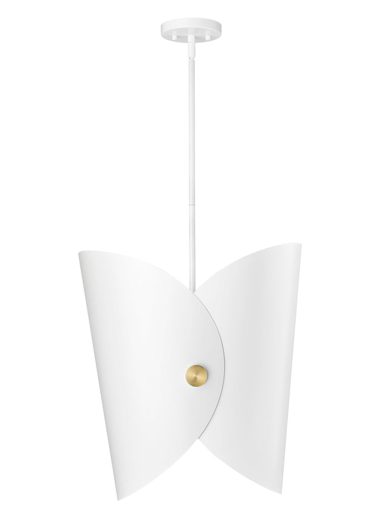 Salone 1 Light 14.25" Pendant in Matte White