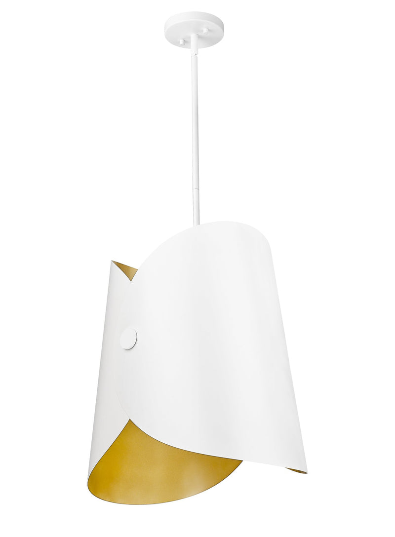 Salone 1 Light 14.25" Pendant in Matte White
