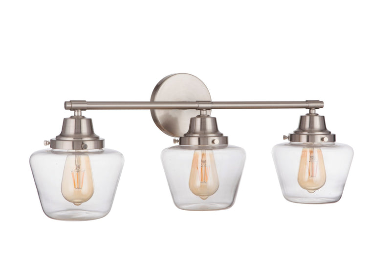 Essex 3 Light 27.75" Vanity in Brushed Polished Nickel
